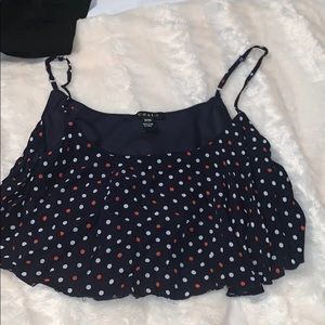 Navy Blue Crop Top